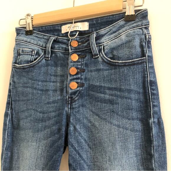 KanCan Skinny Jeans Signature High Rise Distressed 24 VBK489R - Picture 2 of 5